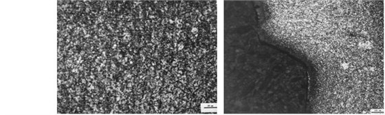 图11-69 一号样心部金相组织 图11-70一号样表面金相组织