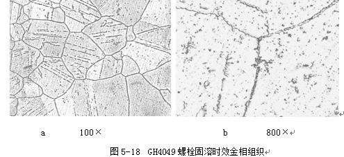 GH4049螺栓固溶时效金相组织