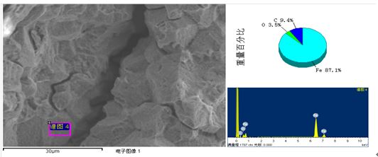裂纹表面扫描电镜分析