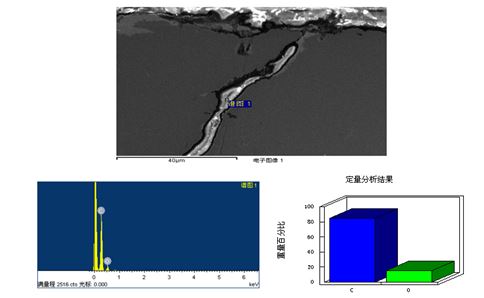 裂缝夹杂物能谱分析